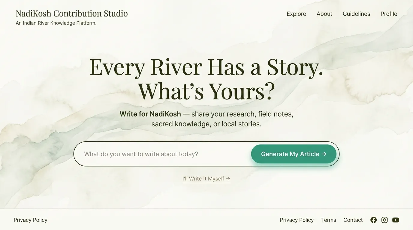 Design of landing page of Contribution Studio