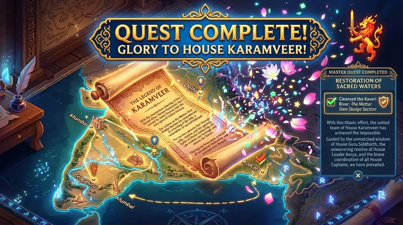 Major quest completion acheivement screen